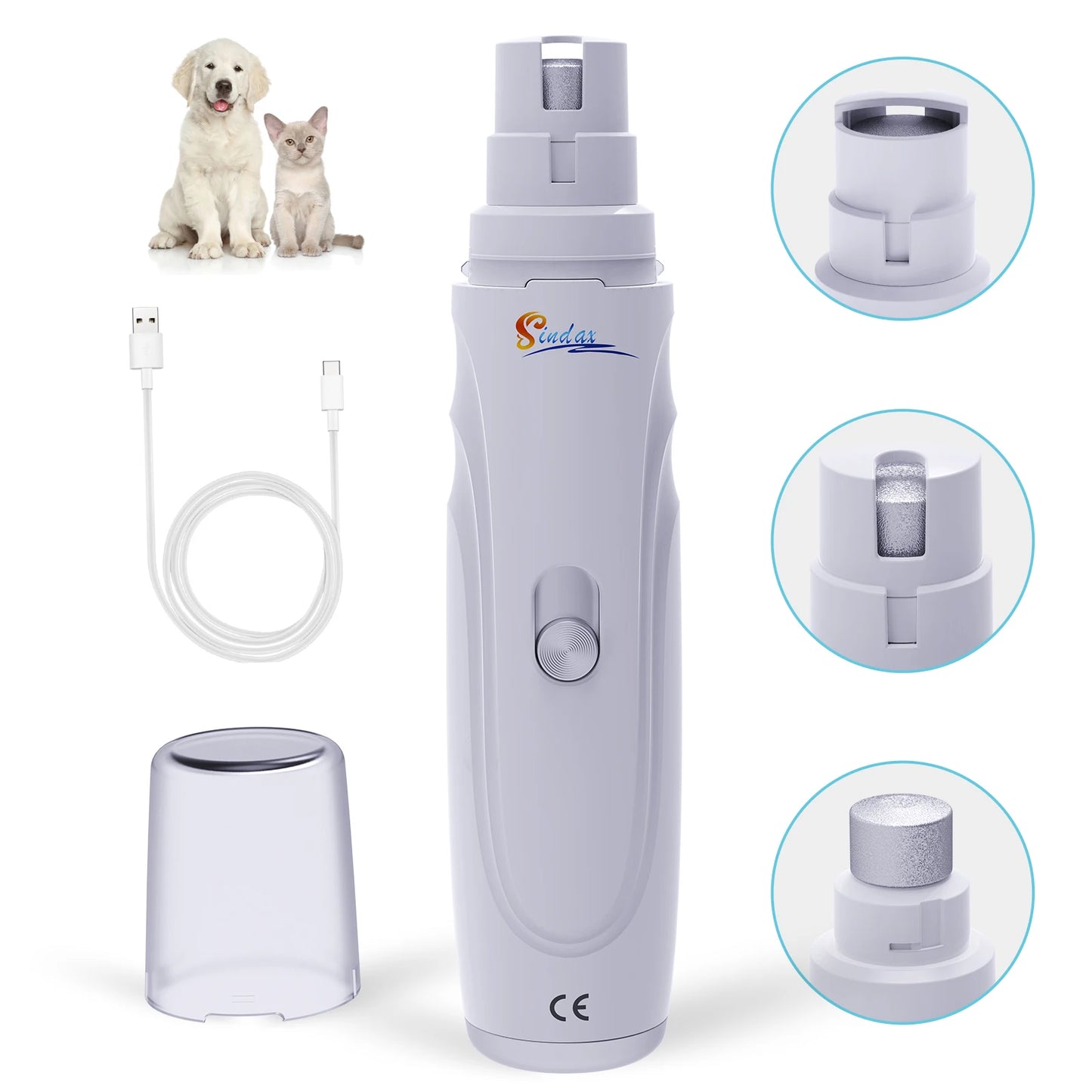 Electric Dogs Pet Cat Nail Grinder Clipper